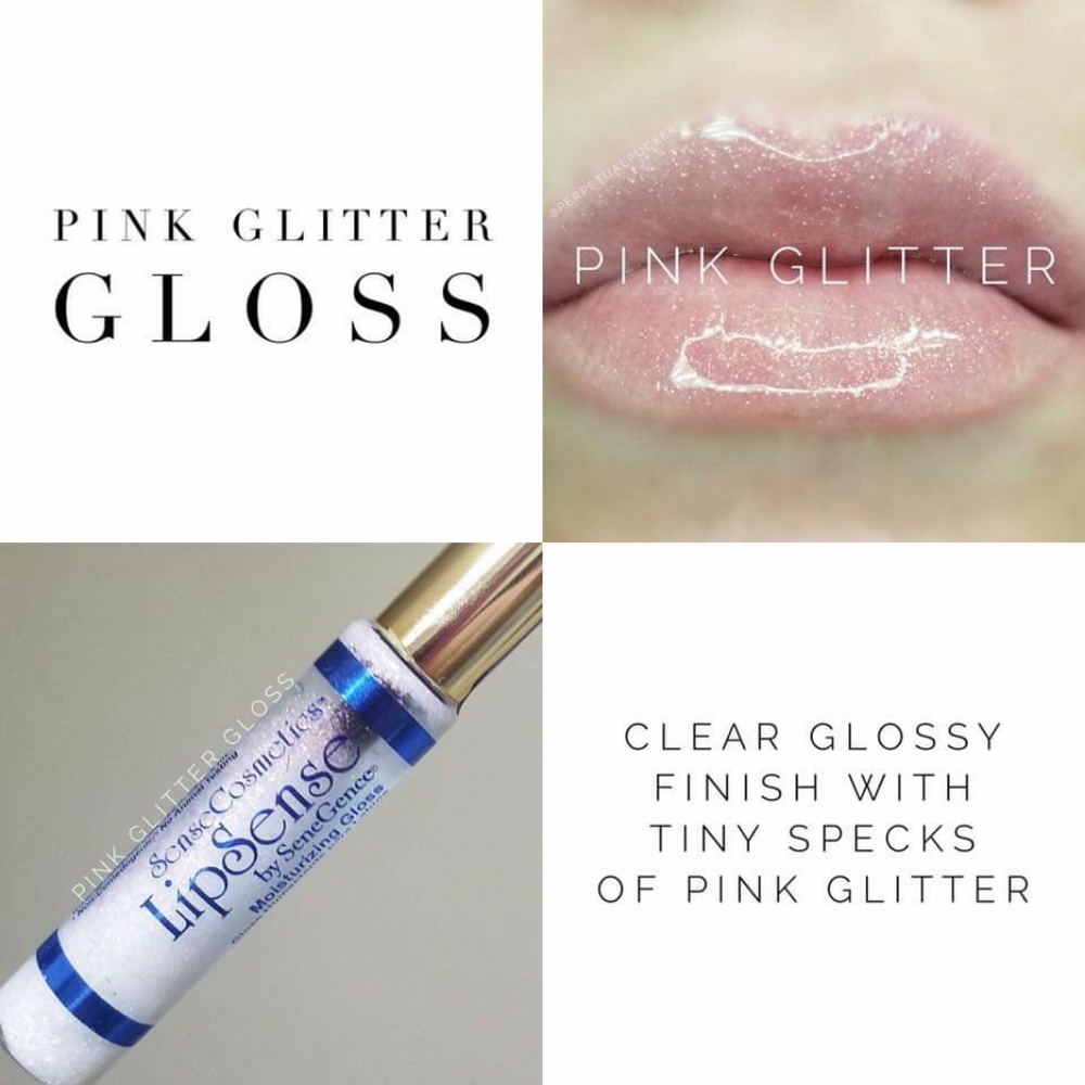 Pink glitter lipsense gloss